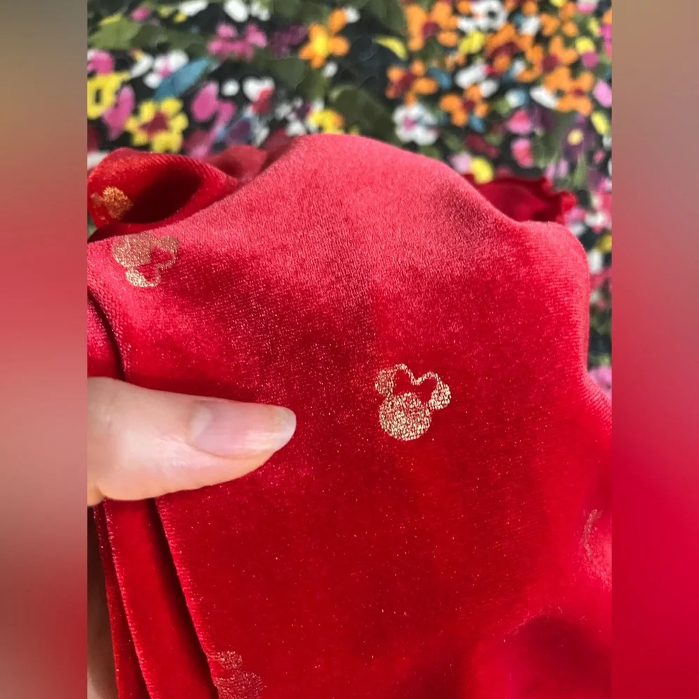 Disney Mickey Mouse Red Gold Baby’s Dress NWOT